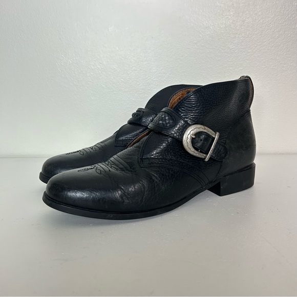 Ariat Black Leather Strap Old Fashioned Western Boots 
Size 8½ - Picture 3 of 8